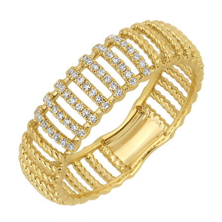SHELBY GOLD LINE DETAIL DIAMOND RING