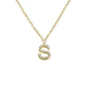 BOLD LETTER DIAMOND INITIAL NECKLACE