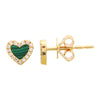 SARENA HEART STUD EARRINGS