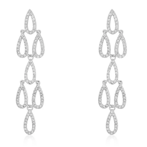 TEMPEST DIAMOND DROP STATEMENT  EARRINGS