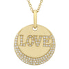 LOVE  Disc Necklace