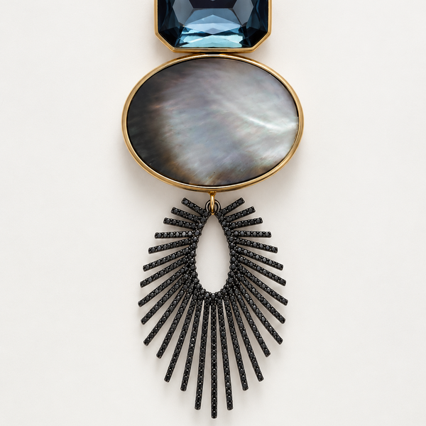 HENRY TRIPLE BURST DROP  NECKLACE -