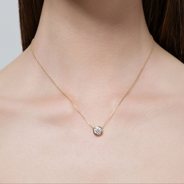 MANNY BEZEL SET  NECKLACE