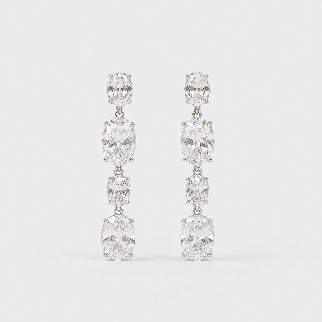ASHLEY OVAL DROP  EARRINGS