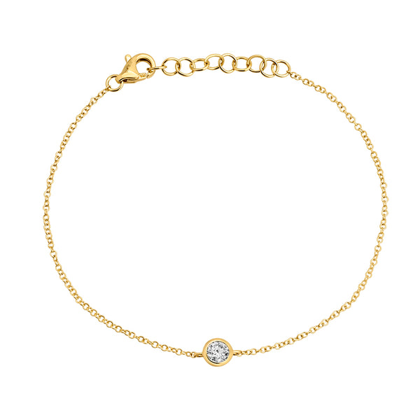 TORI SINGLE DIAMOND BEZEL SET BRACELET