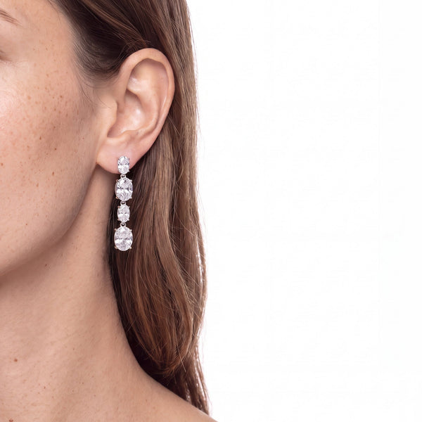 ASHLEY OVAL DROP  EARRINGS