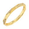 WESLEY FACET SHAPED GOLD BAND RING