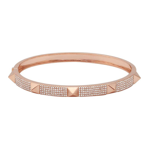 ELI 14k Rose Gold Pyramid Bangle