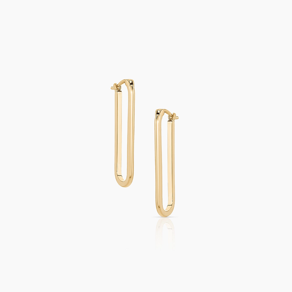 SABRINA  OVAL HOOP EARRINGS