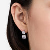 STEVIE CZ DOUBLE DROP EARRINGS