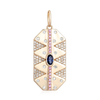 LEAH RECTANGLE STONE TAG PENDANT