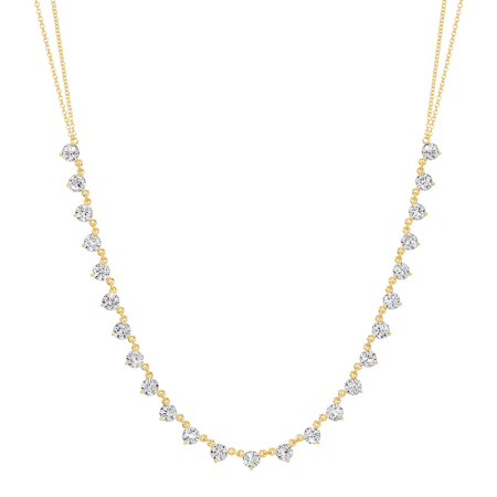 SAREE MULTI STONE LAB DIAMOND NECKLACE