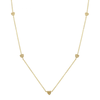 REGGIE FIVE HEART STATIONED NECKLACE