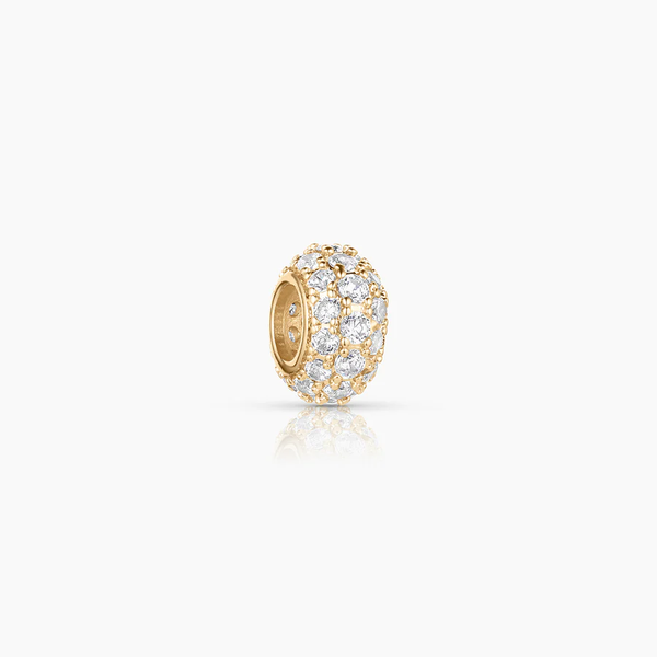ASTRA GOLD- PAVE  BEAD/RONDELLE