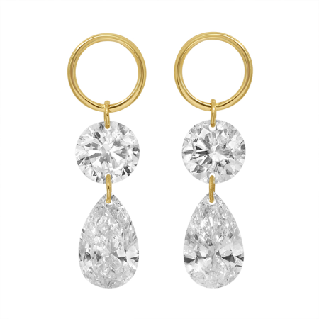 SHAYNE DOUBLE LAB DROP  EARRING CHARMS