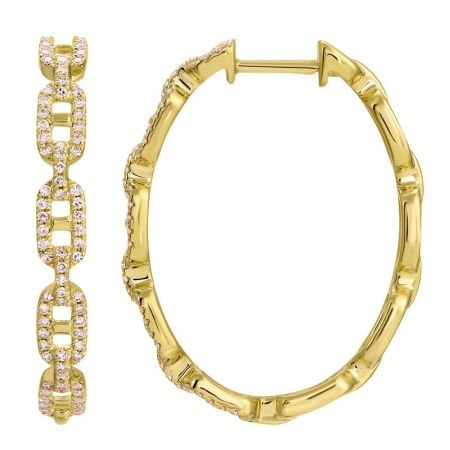 VAL ANCHOR LINK HOOP EARRINGS