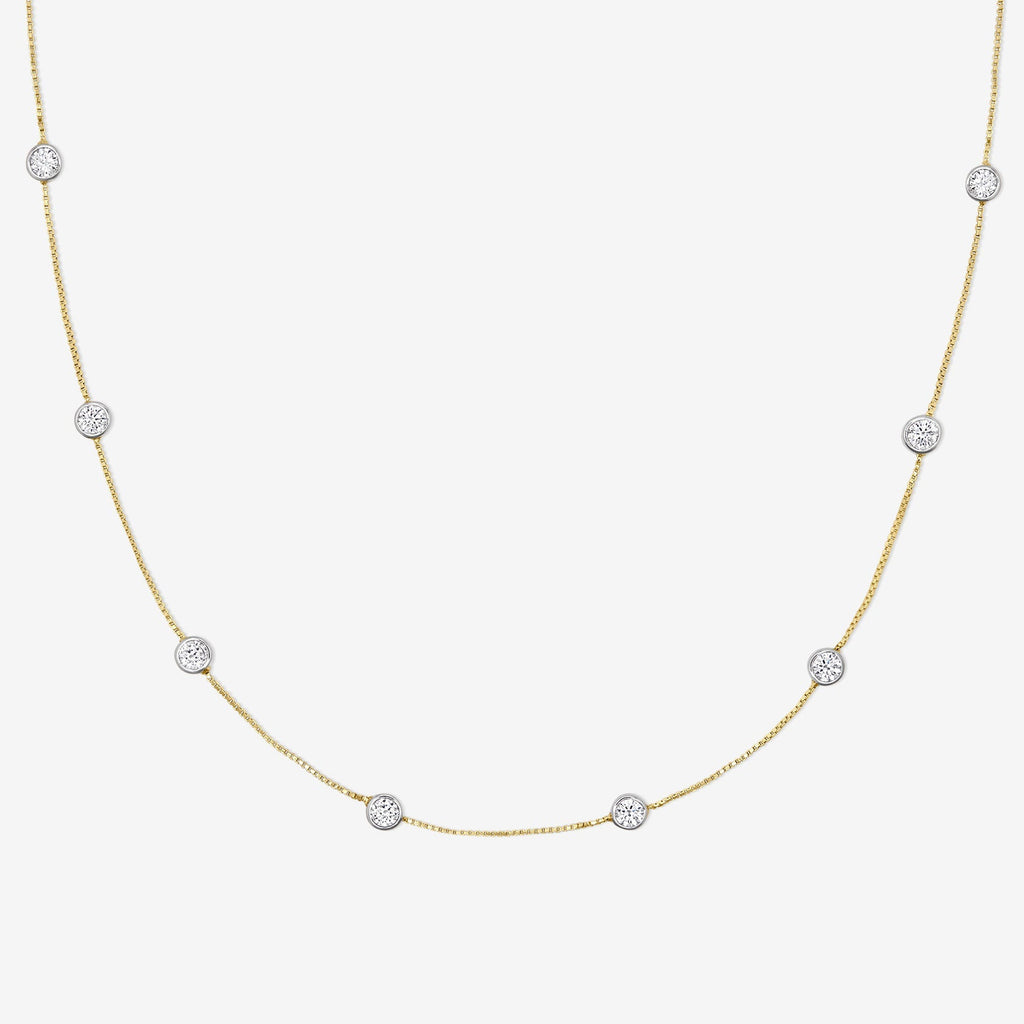 EMILY TWO TONED DIAMOND NECKLACE