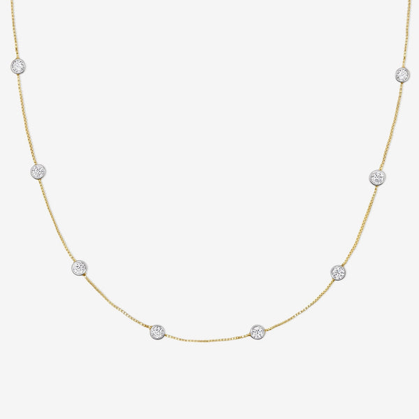 EMILY TWO TONED DIAMOND NECKLACE