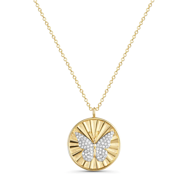 STEVIE BUTTERFLY DISC NECKLACE