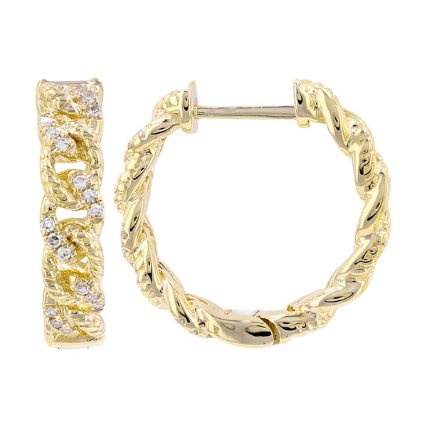 HARLOW  CUBAN LINK CHAIN HOOP EARRINGS