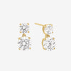 STEVIE CZ DOUBLE DROP EARRINGS