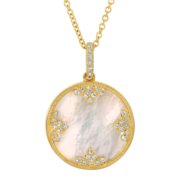 COLBEE MOTHER OF PEAL  DISC PENDANT