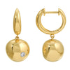 LONDON  GOLD + DIAMOND HOOP EARRINGS
