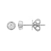 TORI BEZEL SET DIAMOND STUD EARRINGS