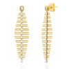CLEO LONG GOLD  BAGUETTE DROP  EARRINGS