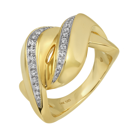 MANNY PAVE WAVE WRAP  RING