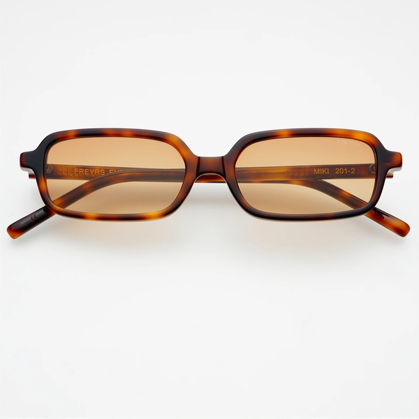 MIKI ACETATE RECTANGLE SUNGLASSES - TORTOISE