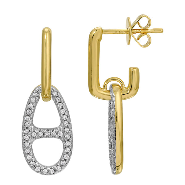 JACEY ANCHOR  LINK DROP  EARRINGS