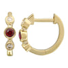 MARLIANA Triple Bezel Huggie Earrings