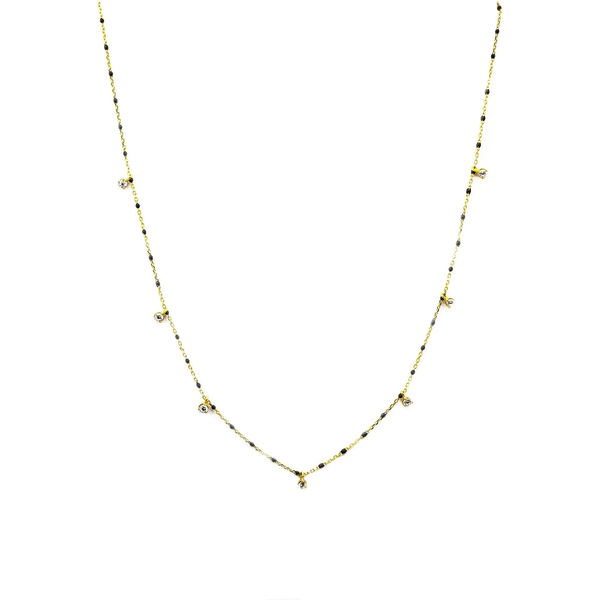 DALE Enamel Chain with Stationed Charms Necklace