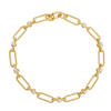 KAIA BEZEL OVAL TWISTED LINK BRACELET