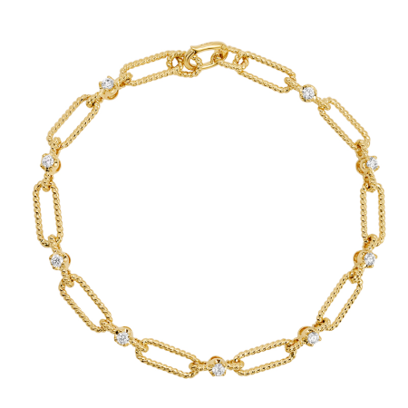 KAIA BEZEL OVAL TWISTED LINK BRACELET