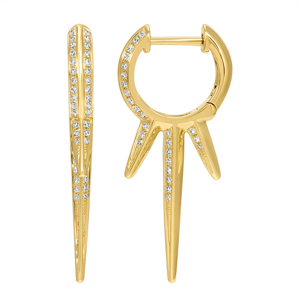 MEME  TRIPLE SPIKE DROP EARRINGS