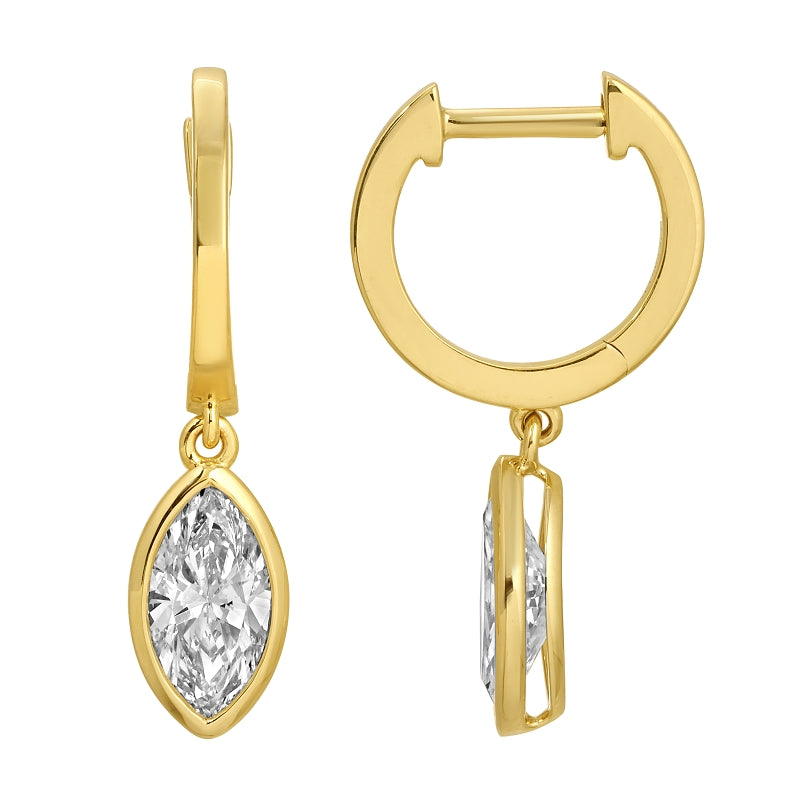 MALIA MARQUISE CUT DANGLE HUGGIE