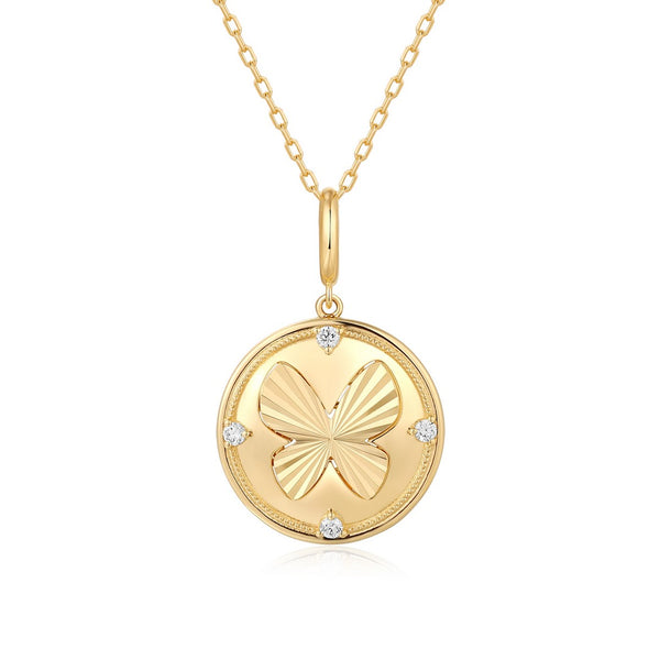 ISABELLA  BUTTERFLY DISC PENDANT