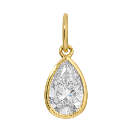 EMME  PEAR BEZEL SET CHARM