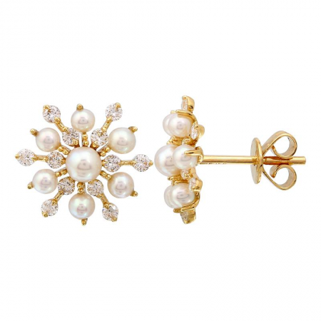 FELICE PEARL BURST STUD  EARRINGS