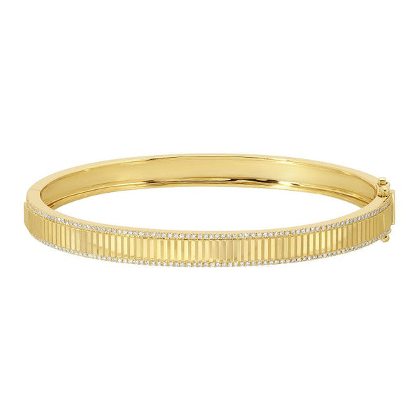 BO FLUTED DIAMOND BANGLE BRACELET