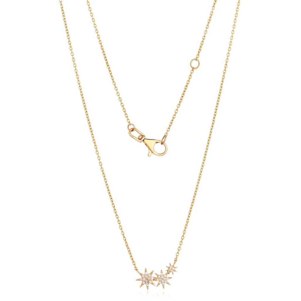 TREVOR TRIPLE STAR BURST NECKLACE