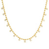 ROSIE GOLD + DIAMOND DROP BEADED  NECKLACE