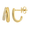 CHLOE JADE OPEN HOOP DIAMOND  EARRINGS