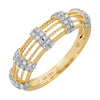 LEAH TEXTURED LINED  DIAMOND RING