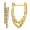 CHLOE JADE DOUBLE LINE  DIAMOND  EARRINGS