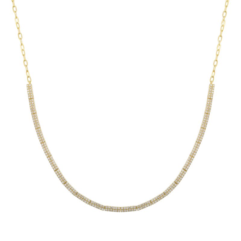 KENZIE CURVED BAR TENNIS  NECKLACE