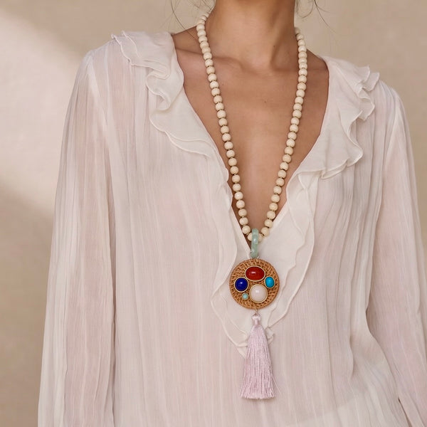 KALLIE TASSEL DROP NECKLACE
