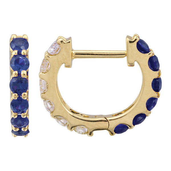 CHASE ETERNITY HUGGIE EARRINGS - SAPPHIRE